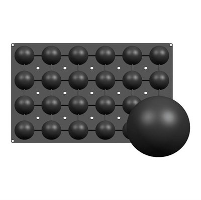 Форма силиконовая P.L. Proff Cuisine "Полусфера" 24 ячейки d 70 мм, h 35 мм (59*38,5 см) 81200403