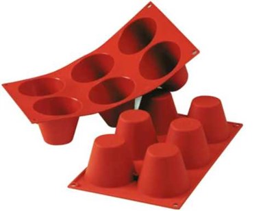 Форма силиконовая P.L. Proff Cuisine "Маффин" 6 ячеек d 75 мм, h 60 мм (30*17,5 см) 81200451