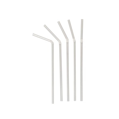 Трубочки для коктейля со сгибом прозрачные, 21 см, d 5 мм, 1000 шт 81006413