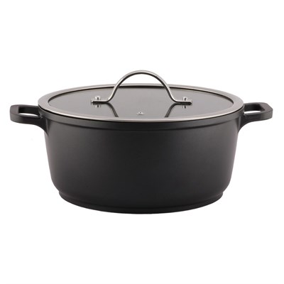 Кастрюля с крышкой (4л.) 24*11 см,индукция,ал. с антипригарным покрытием,литая  P.L. Proff Cuisine 81269884