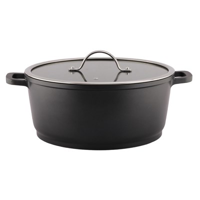 Кастрюля с крышкой (7л)28*12.5 см,индукция,ал. с антипригарным покрытием,литая  P.L. Proff Cuisine 81269885