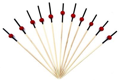 Шпажки Пика "Шарик красный" бамбук 12см, 100 шт 81212526