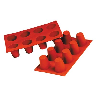 Форма силиконовая P.L. Proff Cuisine "Ром-баба" 8 ячеек d 55 мм, h 60 мм (30*17,5 см) 81200426