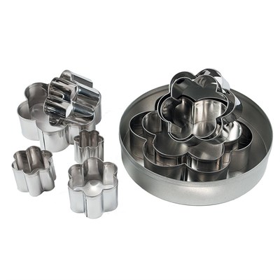 Набор кондитерских форм "Цветок", h 3 см, d 3/ 4/ 5/ 6/ 7/ 8/ 9/ 10/ 12 см, P.L. Proff Cuisine 81004609