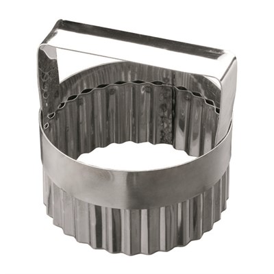 Высечка "Кольцо" гофрированая с ручкой, 12*5,5 см, нержавейка, Россия 92100124