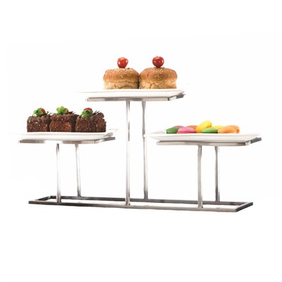 Стойка металлическая для выкладки + три керамических блюда,60*17*27 см,  P.L.--Hotelware 81240958