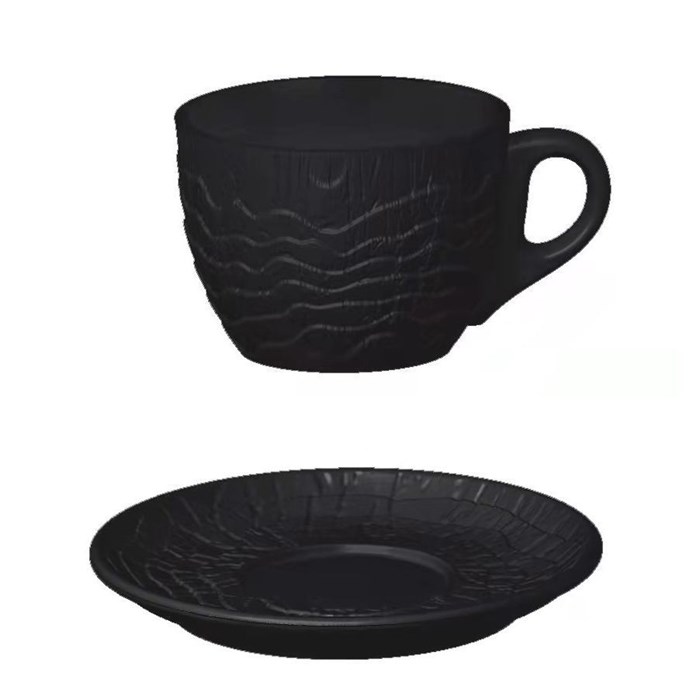 Чайная пара 200 мл,серия "Black Raw Wood"  P.L. - ProffCuisine 24366 - фото 9594