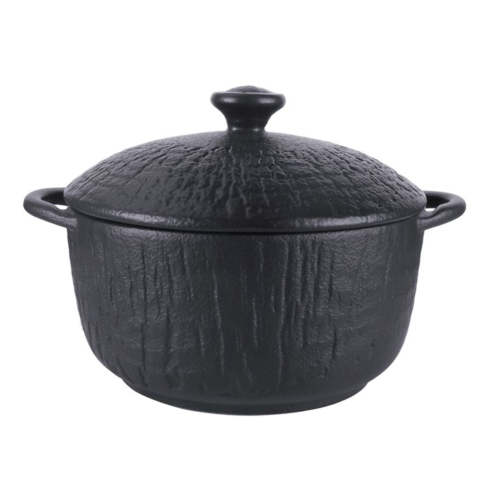 Бульонная чашка с крышкой d=14 см, h=7см , 600мл, серия "Black Raw Wood"  P.L. - ProffCuisine 24392 - фото 9620