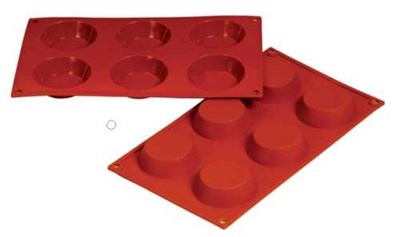 Форма силиконовая P.L. Proff Cuisine "Тарталетка" 6 ячеек d 70 мм, h 20 мм (30*17,5 см) 81200420