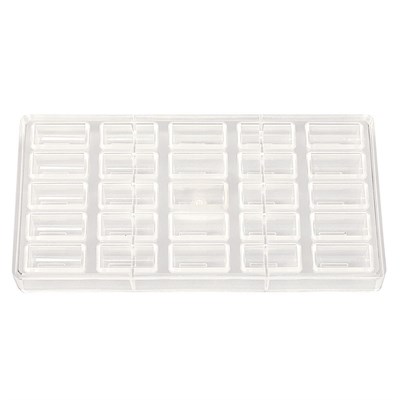 Форма для шоколада "Прямоугольник" 25 ячеек 39*18*15 мм, поликарбонат, P.L. Proff Cuisine 73038014