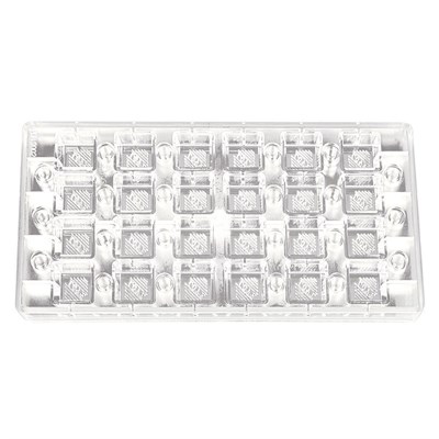 Форма для шоколада на магнитах "Квадрат Love" 24 ячейки 25*25*15 мм, поликарбонат, P.L. Proff Cuisin 73038051