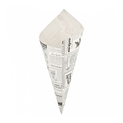 Кулек бумажный "Газета" 600 г, белый, жиростойкий пергамент, 250 шт/уп, Garcia de Pou 81210361