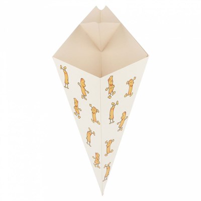 Кулек для фри/снеков с соусником CHIPS, 27*16 см, 200 шт/уп, бумага, Garcia de Pou 81211495