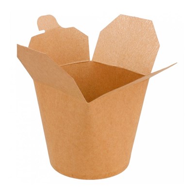 Коробка для лапши 780 мл, натуральный цвет, d 9 см, h 9 см, СВЧ, 50 шт/уп, картон, Garcia de Pou 81211513