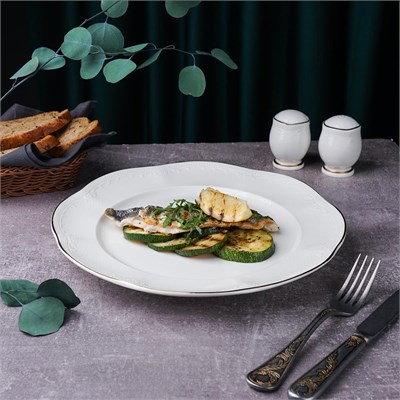 Тарелка 30 см, фарфор, "Aristocrat-Gold". Noble 81224331