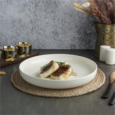 Тарелка c бортом 25,5см, h=4 см, фарфор "NOBLE" серия "Fine Plus" 81229901