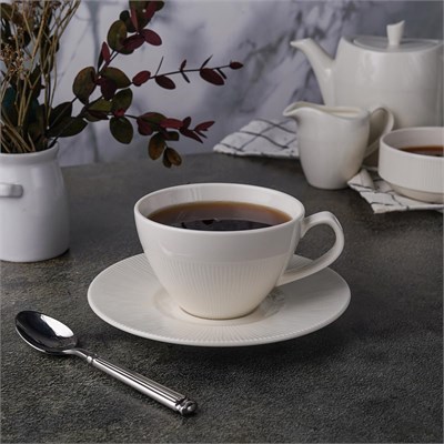 Чайная пара 250 мл,d9.7см,h6.2см, фарфор "NOBLE" серия "NEO SILK" 81222369