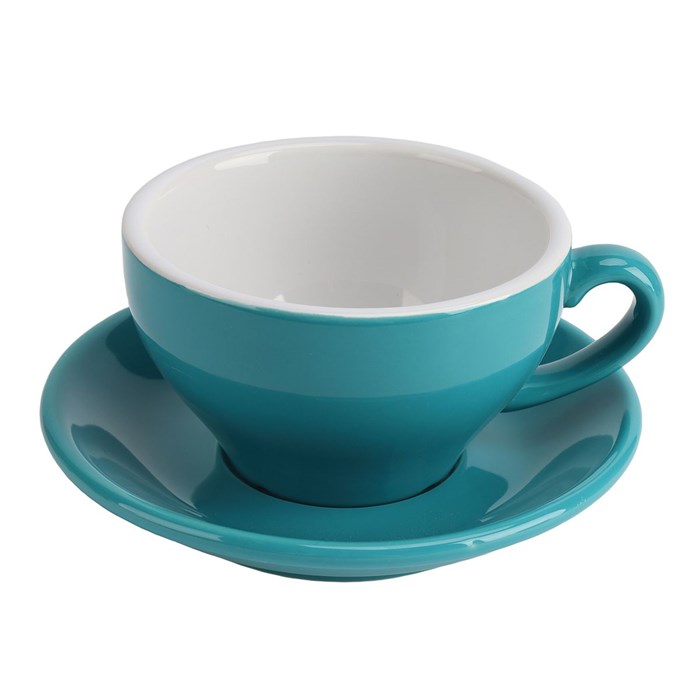 Чашка с блюдцем  Barista (Бариста) 200 мл,  бирюзовый цвет,P.L. Proff Cuisine 24717 - фото 9804