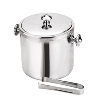 Ведерко для льда + щипцы, d 15 см, h 17 см, нержавейка, P.L. - BarWare & REG 95001240