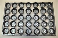 Сборка форм гофрированных для кекса, 50 мл, 35 шт, решетка 60*40 см, P.L. Proff Cuisine (черный мета 81200621