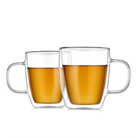 Кружка с двойными стенками для кофе и чая, 350 мл, термостекло , PL 81272302