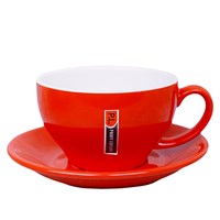 Чашка с блюдцем красная Barista (Бариста) 300 мл, P.L. Proff Cuisine 81220239