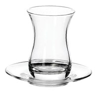 Стаканчик для чая + розетка Pasabahce 160 мл, h 95 мм, стекло ( продажа по 6 штук) 81201180