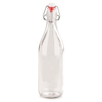 Бутылка 1 л с крышкой прозрачная d 9 см h32 см с пробкой бугельный замок стекло P.L. Proff Cuisine 81222717