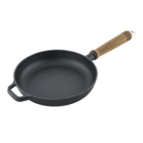 Сковородка чугунная,деревянная ручка d=22.5 cм, P.L.-ProffCuisine 32663