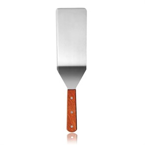 Лопатка металлическая 25*10 см (249*73),деревянная ручка  P.L. Proff Cuisine 33107