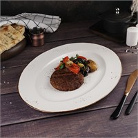 Блюдо овальное 36*26,5 см, фарфор 