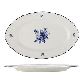 Блюдо овальное 25*16 см,коллекция "Blue Flower"  P.L. Proff Cuisine 34055