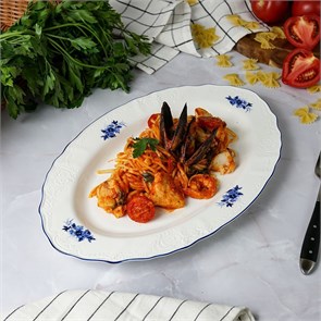 Блюдо овальное 36*22 см,коллекция "Blue Flower"  P.L. Proff Cuisine 34057