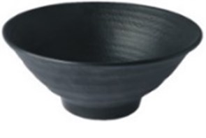 Миска под лапшу черная, 1,3 л, меламин, d=21 см, h=8 см,  P.L. 36622