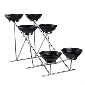 Стойка металлическая для выкладки + шесть салатников,66*40*44 см,  P.L.--Hotelware 37939