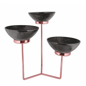 Стойка металлическая для выкладки + три салатника,52*52*49 см,  P.L.--Hotelware 37941