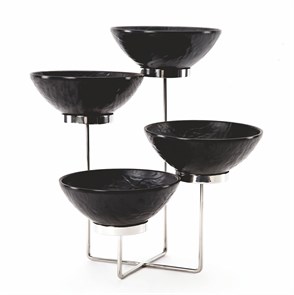 Стойка металлическая для выкладки + четыре салатника, 1 л, h=43см,  P.L.--Hotelware 37942