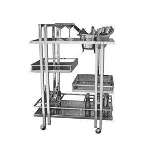 Тележка сервировочная,нержавеющая сталь 81*50*112 см.  P.L.--Hotelware 40402