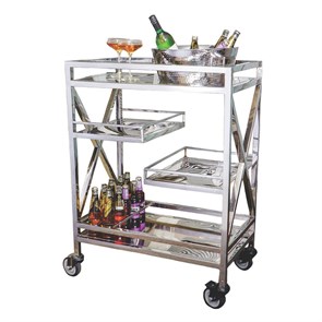Тележка сервировочная,нержавеющая сталь 75*45*103 см.  P.L.--Hotelware 40404