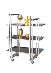 Тележка сервировочная,нержавеющая сталь 80*50*113 см.  P.L.--Hotelware 40408