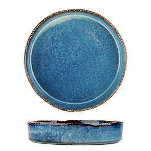 Тарелка с бортом d=20.8 см, h=4.6 см, 930 мл, фарфор,серия "Aqua Blue" P.L. 41029