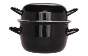 Кастрюля для мидий,черная 0,9 л,h=13.5 см,d=12 см,  P.L. 41329