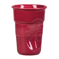 Чашка для латте Barista (Бариста) "мятая" 290 мл бордо, h 11,5 см, P.L. Proff Cuisine 1226