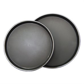 Поднос круглый,черный,прорезиненный d=40 см, P.L. - BarWare 3146