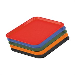 Поднос пластиковый красный 41,3*30,3*2,3 см, P.L. - BarWare 3157