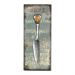 Картина "Knife" 60*25*4,5 см 3172