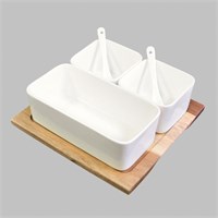 Набор: 3 соусника + подставка + 2 ложечки, P.L. Proff Cuisine 2766