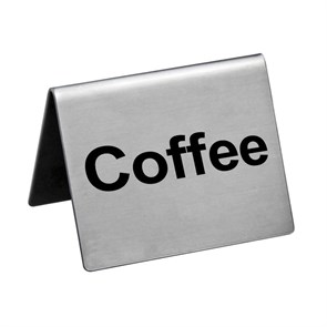 Табличка "Coffee" 5*4 см, сталь, P.L. Proff Cuisine 3201