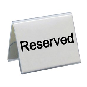 Табличка "Reserved" 5*4 см, пластик, P.L. Proff Cuisine 3203