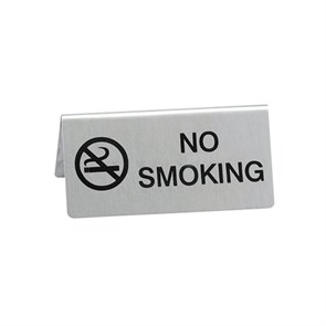 Табличка настольная "NO SMOKING" 12*5 см, нержавейка, P.L. Proff Cuisine 3204